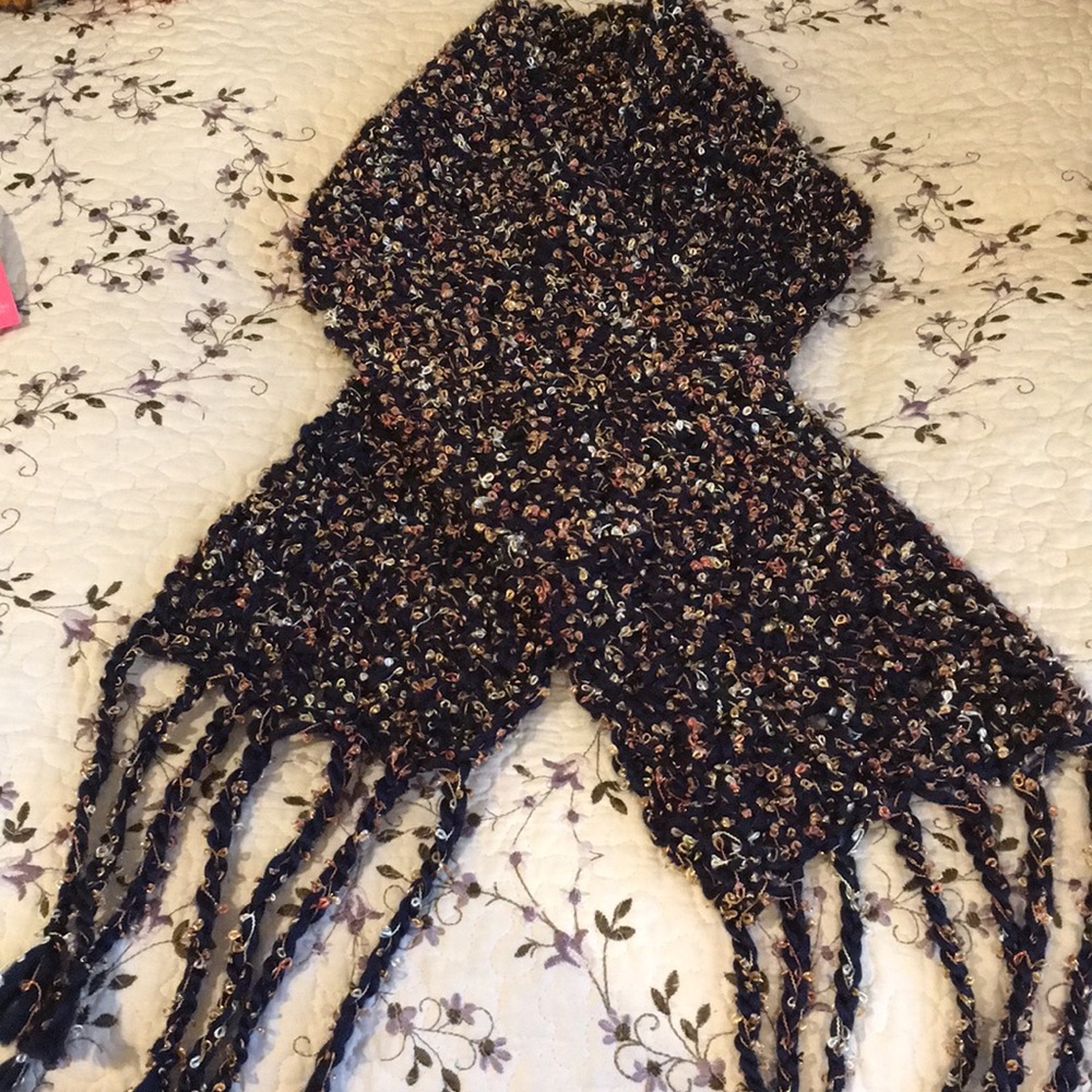 New Navy Blue Scarf made with Isaac Mizrahi Yarn
